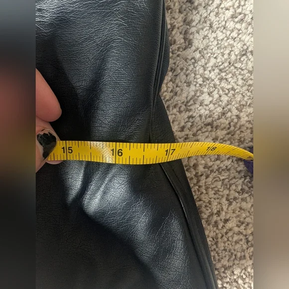 Black Faux Leather Corset Top Renaissance Faire Fantasy Costume Gothic Bustier - Picture 6 of 8